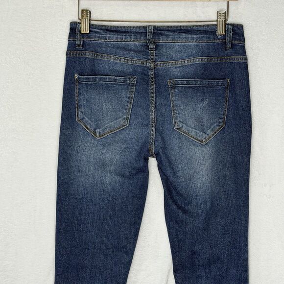 Kensie Jeans Women's Size 4/27 Floral Embroidered Slim Leg Jeans High Rise Denim - Picture 9 of 16